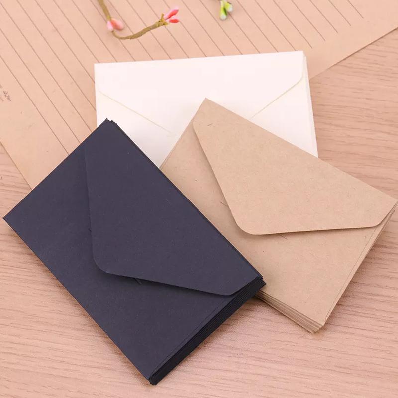 Black White Kraft Paper Envelopes