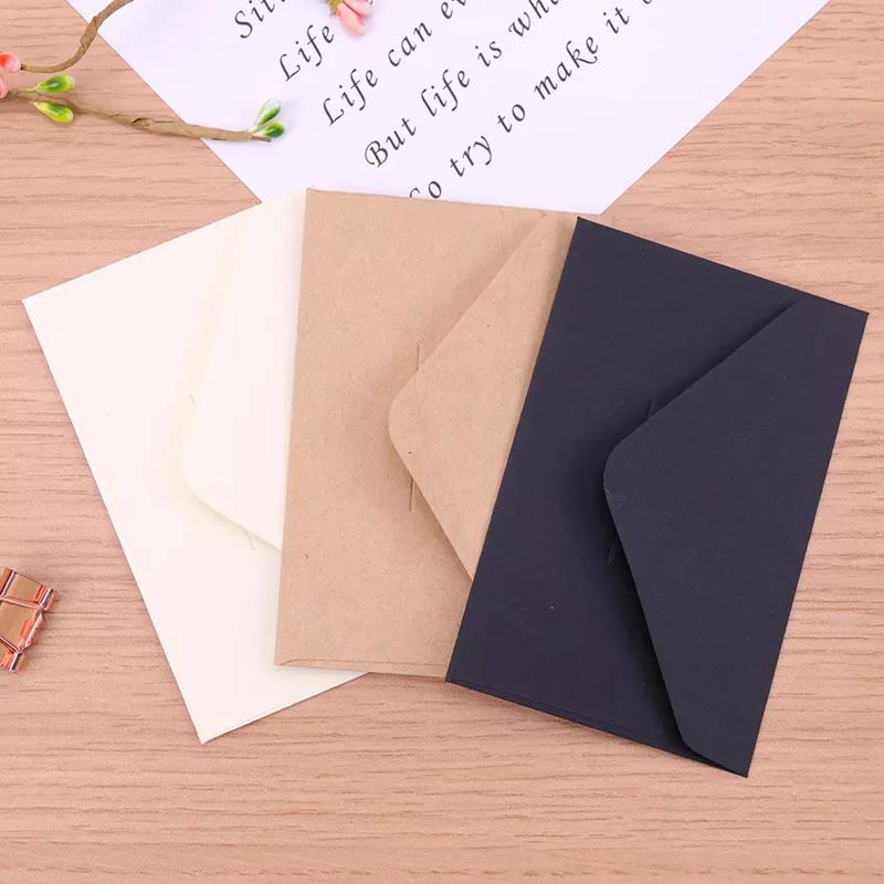 Black White Kraft Paper Envelopes