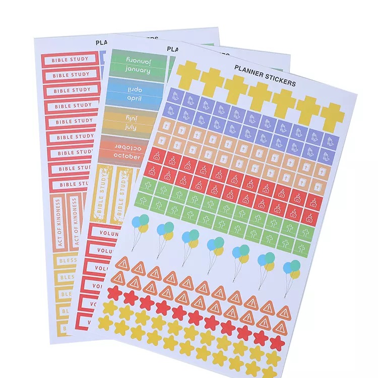 CUSTOM printed a4a5 PVC sticker label stickers planner stickers Paper Stickers