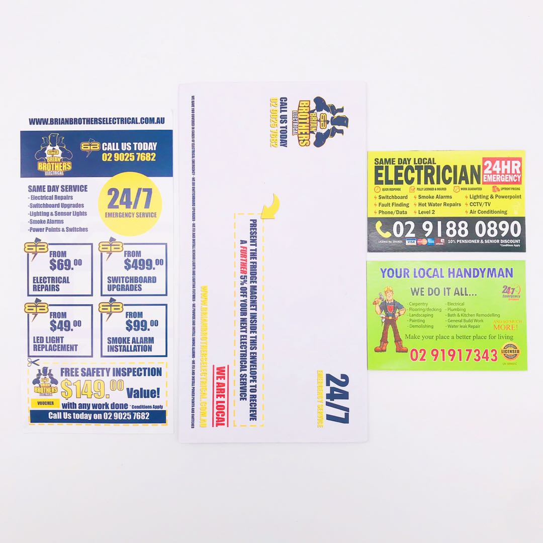 LIUSHUN PRINTING Fridge magnet business card with DL paper flyer and envelope packing