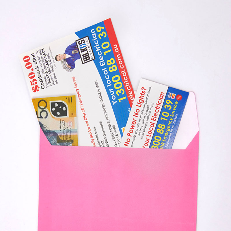 LIUSHUN PRINTING Fridge magnet business card with DL paper flyer and envelope packing