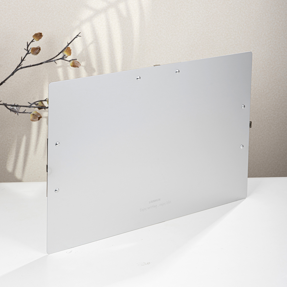Three Clip Aluminum 11x17 Clipboard Metal Stainless Hangable Clipboards with Pen Holder