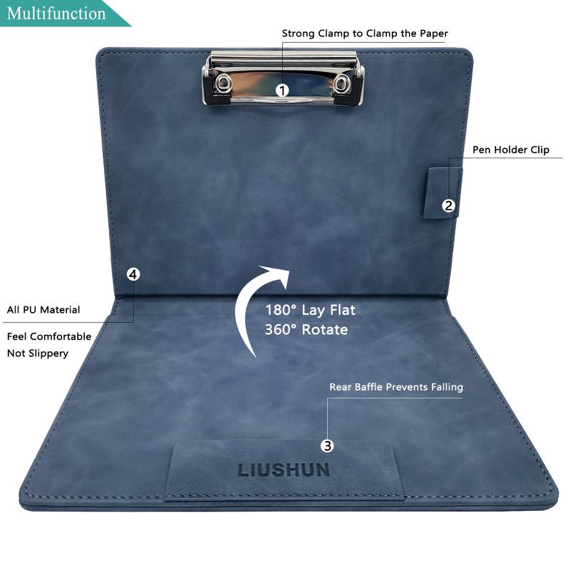 A4 pu Leather writing Clipboard Nurse Document foldable clipboard Folder