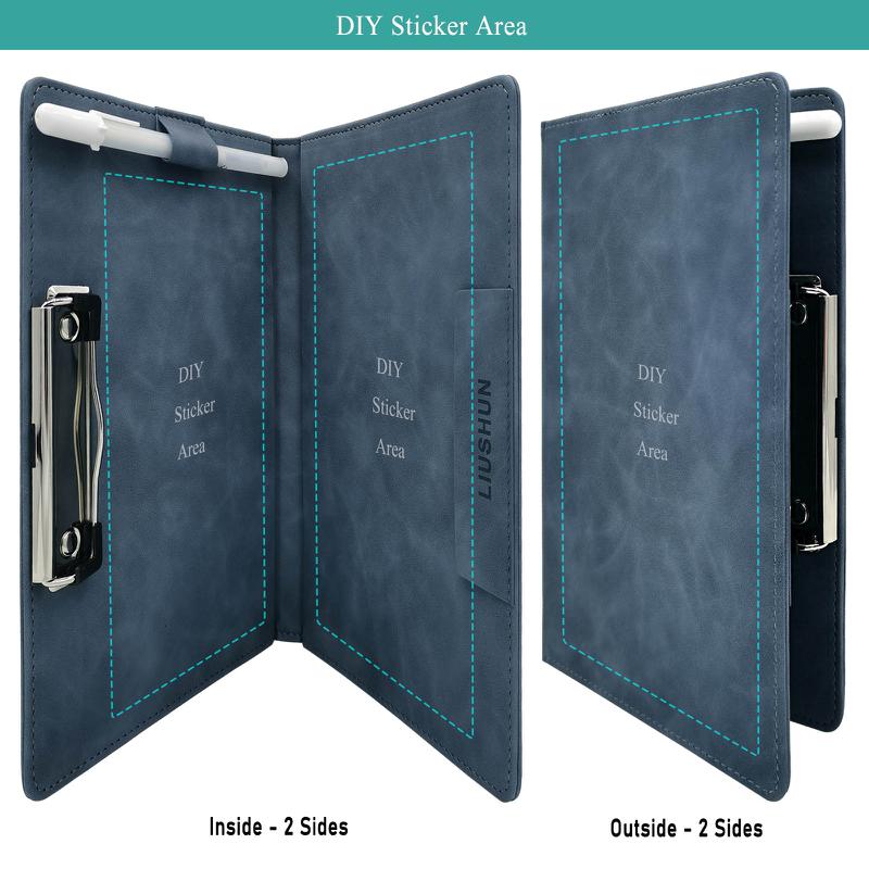 A4 pu Leather writing Clipboard Nurse Document foldable clipboard Folder