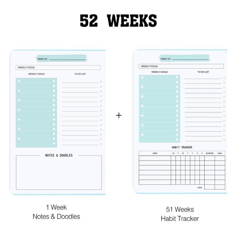 LIUSHUN A5 Spiral Undated Weekly Schedule Planner