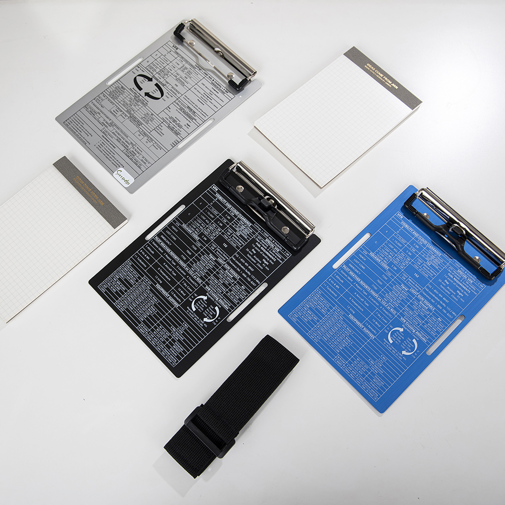 A5A6 size custom printed pilot clipboard with printing and elastic band for pilot and student
