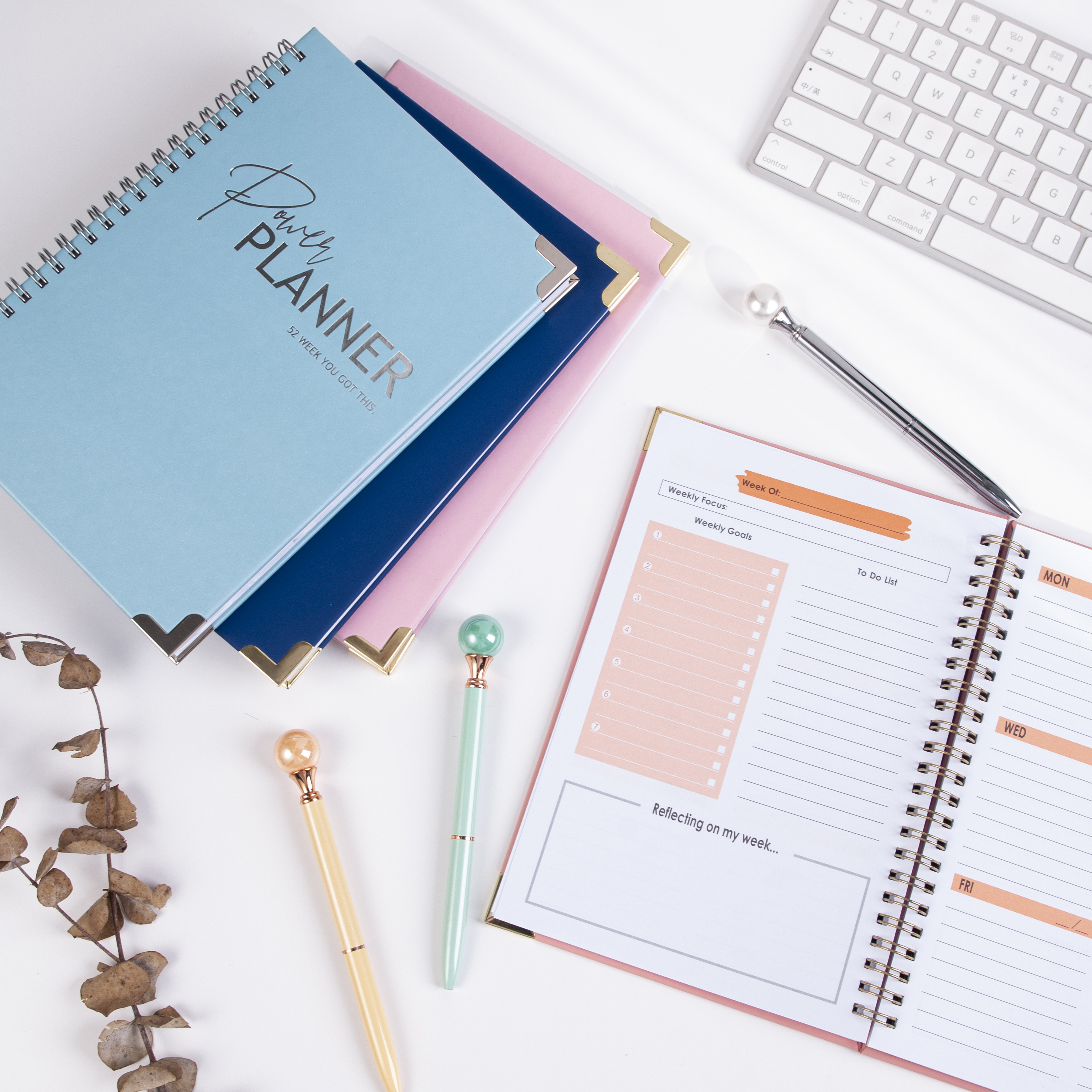 LIUSHUN A5 Spiral Undated Weekly Schedule Planner