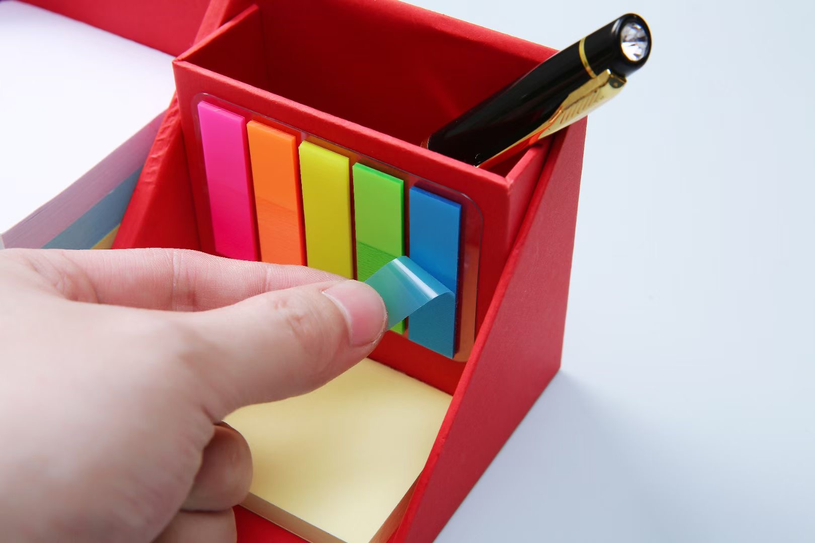 Custom logo Desk pad box packing with notepad and sticky note for office use