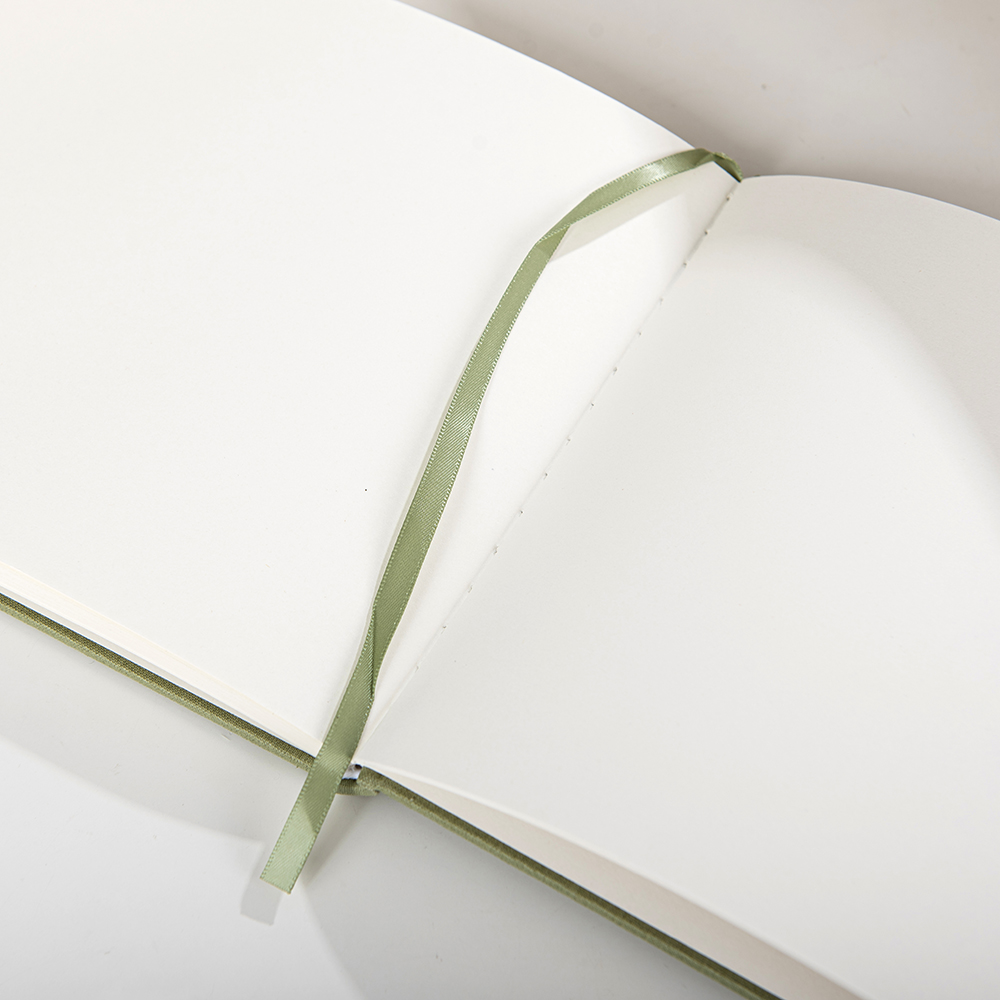 A4A5B5 size custom hardcover linen or pu leather guest book/vow book from factory use thick paper