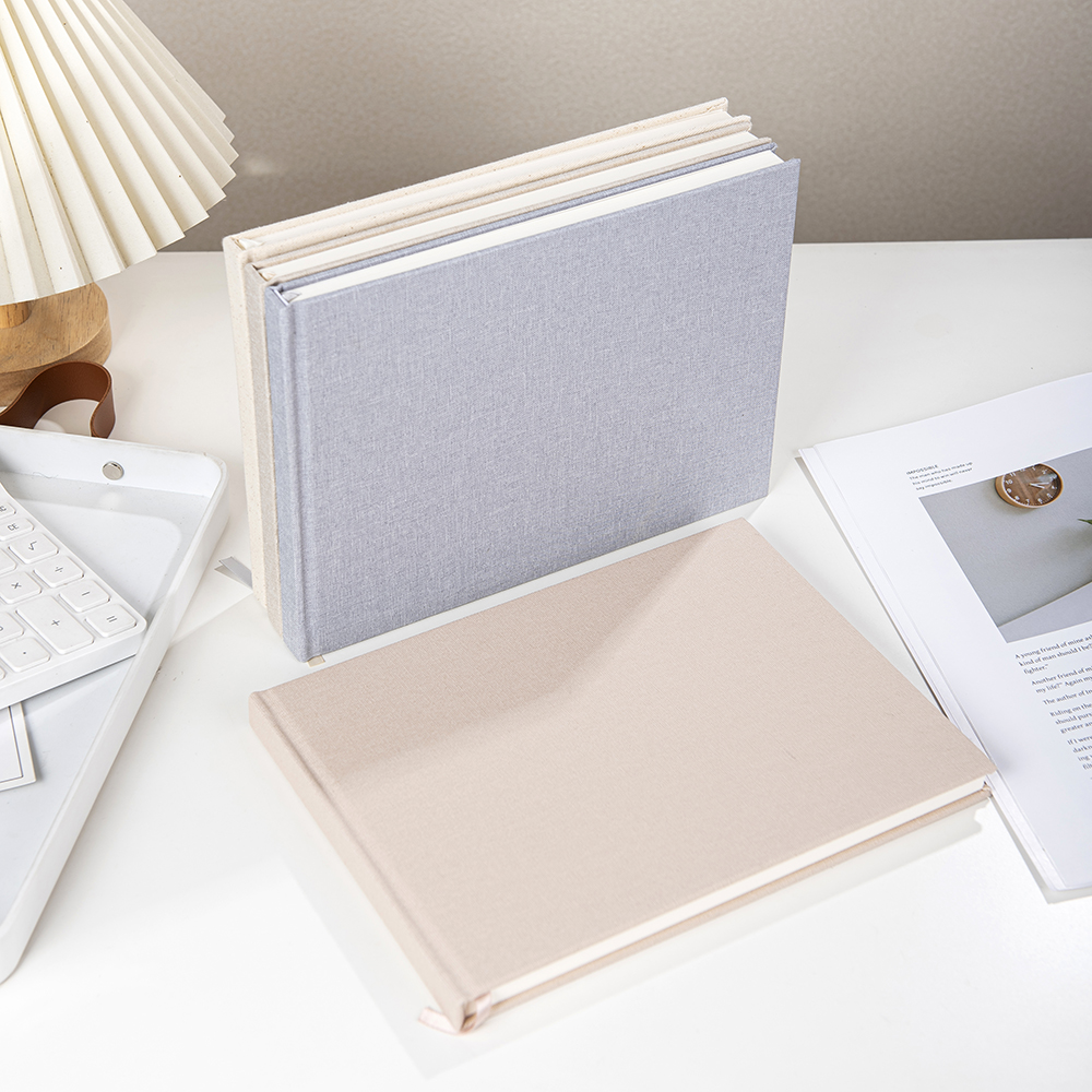 A5 Linen Cover Hardcover Dotted Journal Notebook