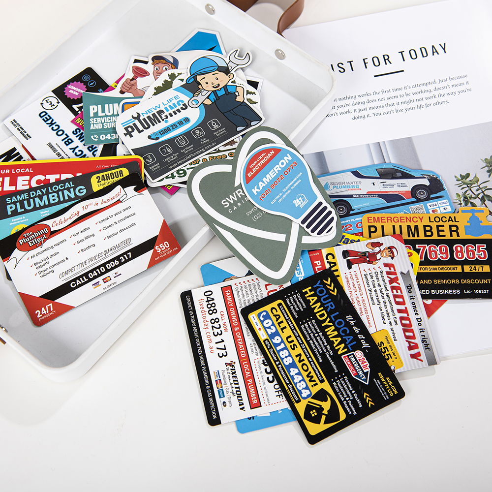 LIUSHUN PRINTING Fridge magnet business card with DL paper flyer and envelope packing