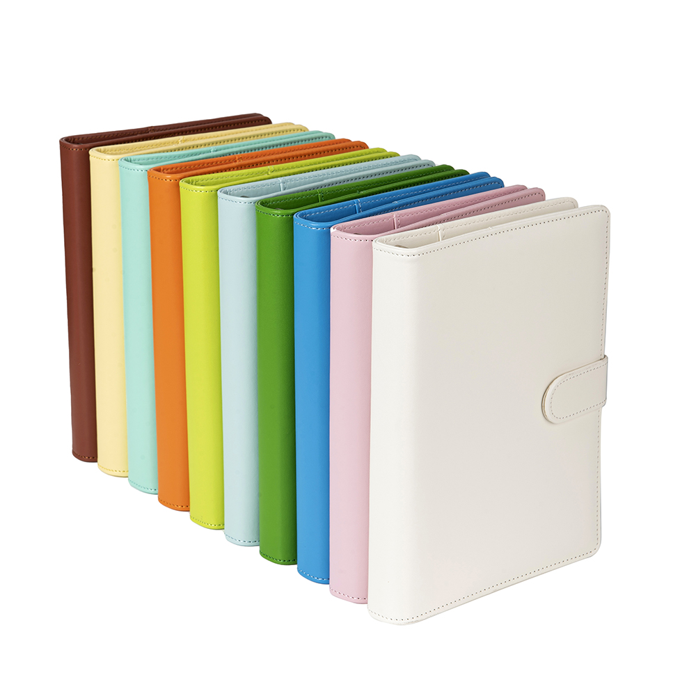 PU leather ring binder Loose Leaf Journal Agenda Planner Notebook Gift Set with Pen