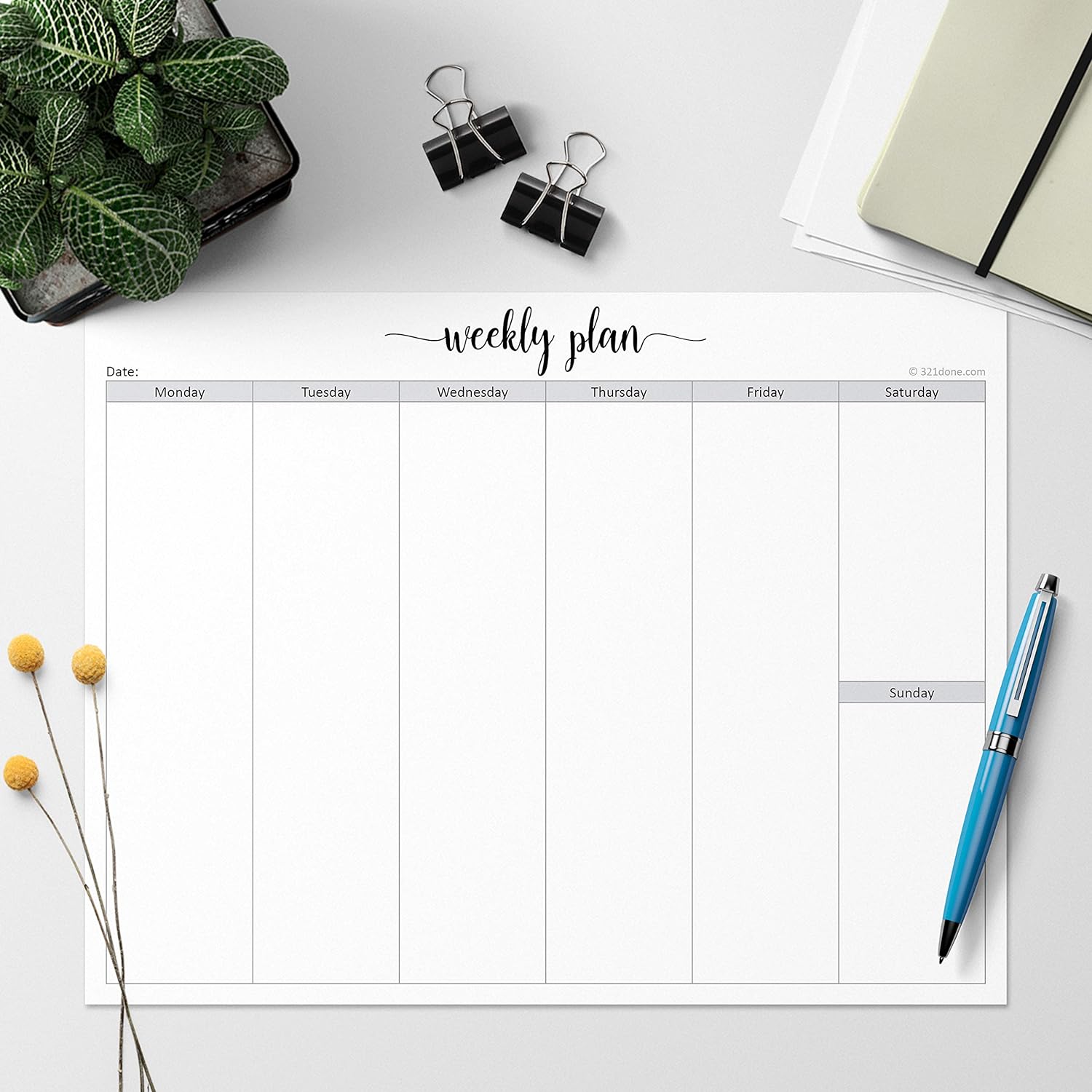 Custom LOGO A4A5A6 size hardcover desk paper planner notepad Weekly Planner Notepad Tear Off